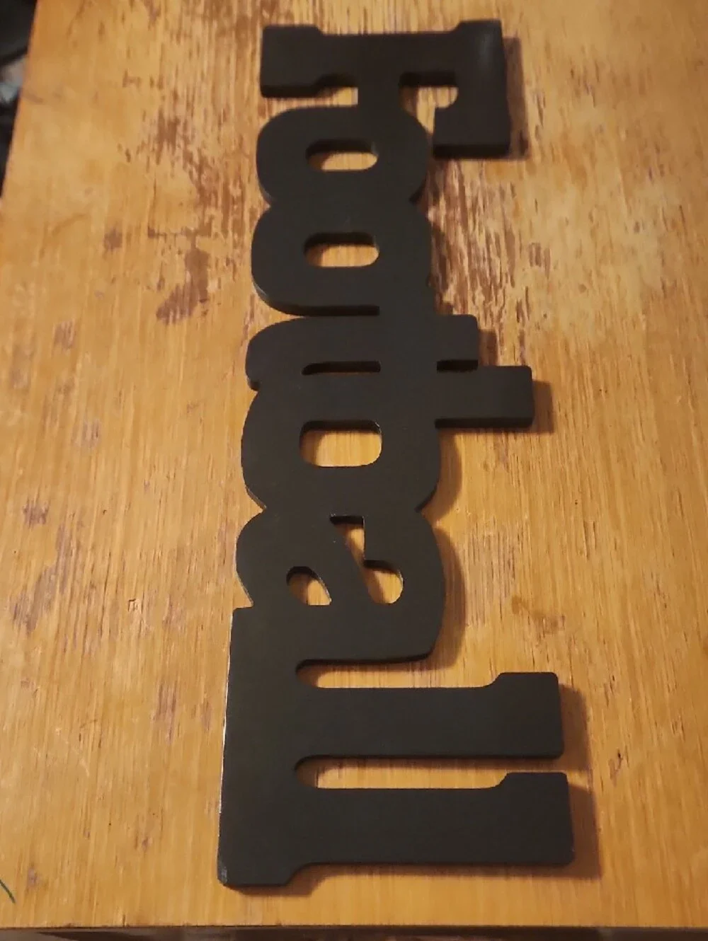 Hobby Lobby Black 'Football' Wooden Word Sign